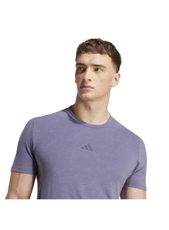 اديداس تيشيرت دي فور تي رجالي بأكمام قصيرة لون بنفسجي